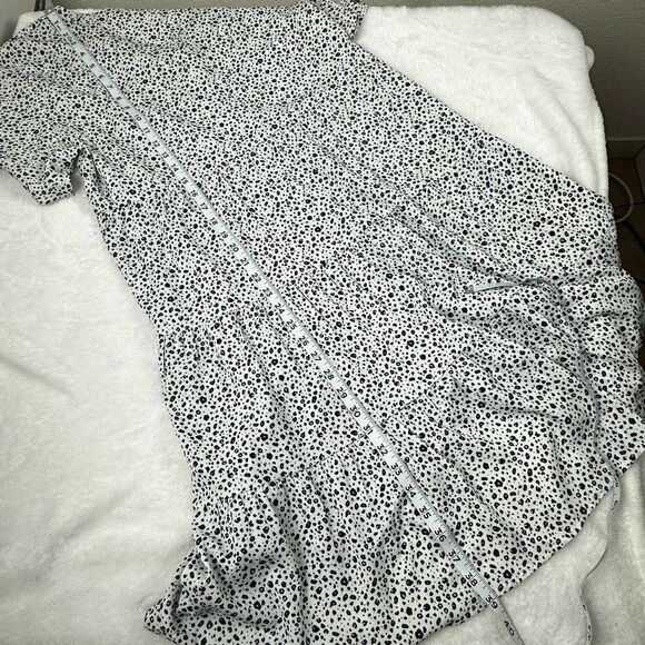 Boutique Women's Size L Drop Waist Leopard Print Tee Dress Button Front - Picture 9 of 9